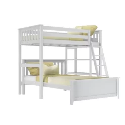 Max & Lily L-Shaped Twin Over Full Bunk Bed With Bookcase -Northlight Store GUEST 17407c06 5a61 4e0c bd8f e11011110c22