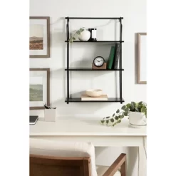 21" X 32" Walters Wood/Metal 3 Tier Shelving Black - Kate & Laurel All Things Decor -Northlight Store GUEST 1766685c 816c 4935 9de9 a548f8b6909d