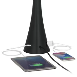 360 Lighting Karl Modern Table Lamps 28 1/4" Tall Set Of 2 Black Metal With USB And AC Power Outlet In Base White Drum Shade For Bedroom Living Room -Northlight Store GUEST 17869fb3 d379 4e69 b4aa 3d43a4efde45