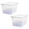 Homz 56 Quart Snaplock Clear Plastic Storage Tote Container Bin With Secure Lid And Handles For Home And Office Organization (4 Pack) -Northlight Store GUEST 17bf0fd3 272c 4e6a bc7e fa692abcd0ae