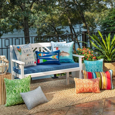 Lake Life Oars Accent Pillow Blue - Pillow Perfect 6 Lake Life Oars Accent Pillow Blue - Pillow Perfect - Image 4