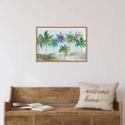 23" X 16" Tropical Dream By Asia Jensen Framed Canvas Wall Art - Amanti Art -Northlight Store GUEST 18af1c56 0b07 4df0 a6dc 9929e345f8cf