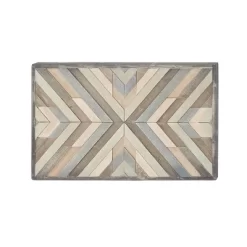 Wood Geometric Handmade Southwestern Wall Decor White - Olivia & May -Northlight Store GUEST 1a74e8d5 ba0b 499b 91b5 91e97952b0ad