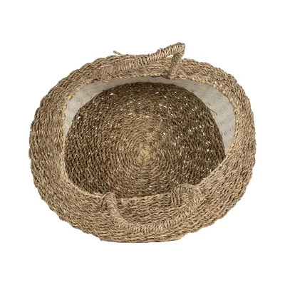 White Rope & Seagrass Belly Basket - Foreside Home & Garden 4 White Rope & Seagrass Belly Basket - Foreside Home & Garden - Image 2