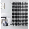 Saro Lifestyle Cotton Blend Buffalo Plaid Shower Curtain -Northlight Store GUEST 1ab82105 2196 4ca8 93e8 26460a7b49aa