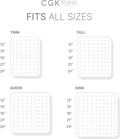 Ruffled Elastic Wrap Around Bedskirt 15 Inch Drop - CGK Linens -Northlight Store GUEST 1bacfcb7 1d0f 4215 8b37 0d54fdc46a6d