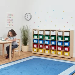 ECR4Kids 30 Cubby School Storage Cabinet, Kids Cubbies With Tray Slots -Northlight Store GUEST 1bcd937c 31b8 4c03 ab35 7c51fa341123