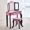 Fashion Leopard Prints Gisele Play Wooden Vanity Set Pink / Black - Teamson Kids -Northlight Store GUEST 1bf26f27 2aaa 4829 8b9a 90c9cd4d48f3