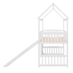 Twin Size Loft House Bed With Slide-ModernLuxe -Northlight Store GUEST 1c31e63d af4c 427f 94ac 5748dc0fbaa9