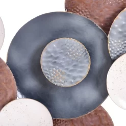 Metal Nobu Hanging Assorted Hammered Circles Unframed Wall Canvas Brown/White/Black - StyleCraft -Northlight Store GUEST 1d06739c e97e 4947 a010 d7089c969e3d
