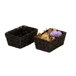 Household Essentials Set Of 4 Hyacinth Stained Baskets Brown -Northlight Store GUEST 1d253445 3706 439b a5b6 b86ab93c9305