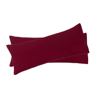 2 Pcs 20"x54" 1800 Series Soft Brushed Microfiber Pillow Cover Wine - PiccoCasa 3 2 Pcs 20"x54" 1800 Series Soft Brushed Microfiber Pillow Cover Wine - PiccoCasa