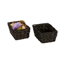 Household Essentials Set Of 4 Hyacinth Stained Baskets Brown -Northlight Store GUEST 20cf70f1 bc8f 41ca a47e 2cdfaabe89e6