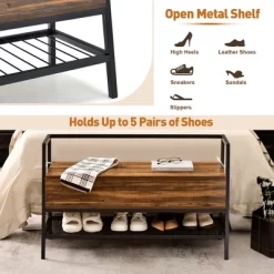 Costway Industrial Shoe Bench Rack Organizer WithPremium Gas Lift & Hidden Storage Box -Northlight Store GUEST 21a5e0a3 78f8 4529 974b 506e57c0e6f4