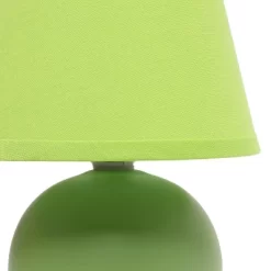 8.66" Petite Ceramic Orb Base Bedside Table Desk Lamp With Matching Tapered Drum Fabric Shade Green - Creekwood Home -Northlight Store GUEST 21abd54e b115 4812 bf31 51c8c2402387