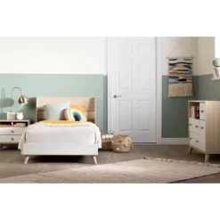 Yodi 2 Drawer Nightstand Soft Elm/White - South Shore -Northlight Store GUEST 233ba939 d918 49aa b207 b7b23e9332b4