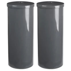 MDesign Toilet Tissue Roll Holder Canister Stand, Stores 3 Rolls, 2 Pack -Northlight Store GUEST 2468ca3f 2773 4a4f a229 ba926fb0b0cb