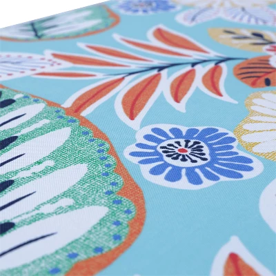 25" Outdoor/Indoor Floor Pillow Marlow Aqua Blue - Pillow Perfect 4 25" Outdoor/Indoor Floor Pillow Marlow Aqua Blue - Pillow Perfect - Image 2