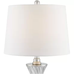 Regency Hill Luca Modern Table Lamps 25 1/2" High Set Of 2 Clear Glass With USB Charging Ports Dimmers White Fabric Drum Shade For Bedroom House Desk 10 Regency Hill Luca Modern Table Lamps 25 1/2" High Set Of 2 Clear Glass With USB Charging Ports Dimmers White Fabric Drum Shade For Bedroom House Desk -Northlight Store GUEST 2648271c 30a5 40df af1d f9301093eddc