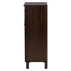 Felda Modern Shoe Cabinet With 2 Doors And Drawer - Dark Brown - Baxton Studio -Northlight Store GUEST 27305ac6 62a5 4b50 aa10 c75aeb940094