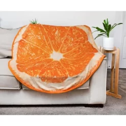 Toynk Orange Slice Round Fleece Throw Blanket | 60 Inches -Northlight Store GUEST 28acea82 e3ec 4860 9af8 1f10bbefe33e