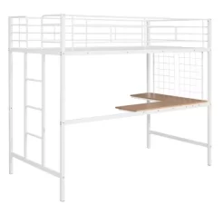 Twin Metal Loft Bed With Desk And Metal Grid - ModernLuxe -Northlight Store GUEST 299a2b9b f653 4bd5 999b b86c533c27b4