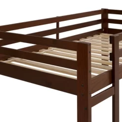 Twin Indy Solid Wood Low Loft Bed Walnut - Saracina Home -Northlight Store GUEST 29de6faa b453 41c2 b576 d208d26759fd
