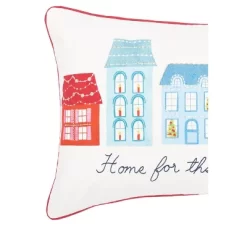 C&F Home Village Holiday Printed & Embellished Throw Pillow