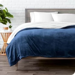Faux Shearling Fleece Blanket By Bare Home