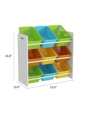 Year Color White Toy Cubes Storage Organizer For Kids, Classroom, Playroom, Daycare, Nursery With 9 Colorful Storage Bins 3 Year Color White Toy Cubes Storage Organizer For Kids, Classroom, Playroom, Daycare, Nursery With 9 Colorful Storage Bins