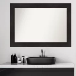 42" X 30" Non-Beveled Furniture Bathroom Wall Mirror Espresso Brown - Amanti Art -Northlight Store GUEST 2ad8f334 80cf 4f9a b43f 983d38f95b56