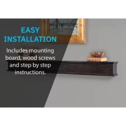 Mantels Direct Bisbee - Floating Fireplace Oak Hardwood Mantel Shelf Wooden Shelf Perfect For Electric Fireplaces - Made In The USA -Northlight Store GUEST 2b3b43b3 ec88 40c4 8495 e19a0669ac4f