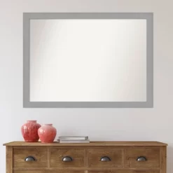 42" X 31" Non-Beveled Bathroom Wall Mirror Brushed Nickel - Amanti Art -Northlight Store GUEST 2e0bb692 b644 4e65 8e68 bfd4376fcbf7