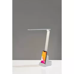 Cody LED Wireless Charging Desk Lamp With Smart Switch (Includes LED Light Bulb) Matte White - Adesso