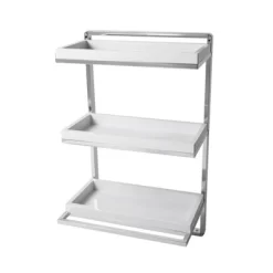 10.5" X 16" 3 Tier Wall Shelving Unit With Towel Rack And Trays Chrome/White - Danya B. -Northlight Store GUEST 2eb5ca16 9cc3 4227 933d 2778b11debe0