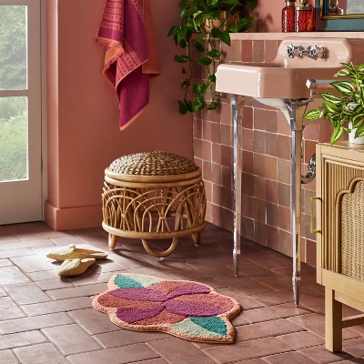 Seasons Go Around Flower Shaped Bath Rug Rose Red - Opalhouse™ Designed With Jungalow™ 3 Seasons Go Around Flower Shaped Bath Rug Rose Red - Opalhouse™ Designed With Jungalow™
