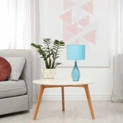 18.11" Traditional Standard Ceramic Dewdrop Table Desk Lamp With Matching Fabric Shade Blue - Creekwood Home 12 18.11" Traditional Standard Ceramic Dewdrop Table Desk Lamp With Matching Fabric Shade Blue - Creekwood Home -Northlight Store GUEST 2fb191c0 5bb7 463d a677 06cc849bf6ef