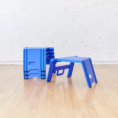 ECR4Kids Linking Stools, Children's Stackable Seat, Portable Floor Table, 4-Piece 10 ECR4Kids Linking Stools, Children's Stackable Seat, Portable Floor Table, 4-Piece - Image 8