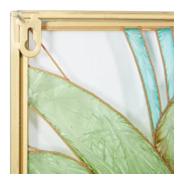 Set Of 3 Glass Leaf Tropical Wall Decors With Gold Frame Green - CosmoLiving By Cosmopolitan -Northlight Store GUEST 30984e76 4c58 4d5f 8b23 fe592db2b068