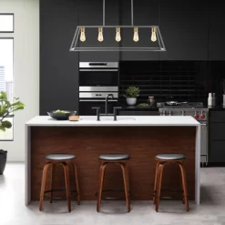 38" LED 5-Light Floyd Iron Adjustable LED Pendant Gray/Brass - JONATHAN Y -Northlight Store GUEST 310cd313 07d3 4ae5 a74e 6a9b1f82e85c