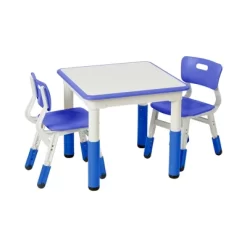 ECR4Kids Square Resin Dry-Erase Adjustable Activity Table With 2 Chairs (3-Piece Set) -Northlight Store GUEST 31bc0665 9f69 449d ab83 7f9c64b8d2ff