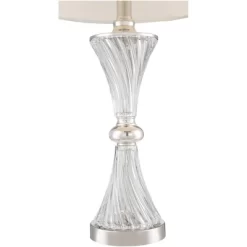 Regency Hill Luca Modern Table Lamps 25 1/2" High Set Of 2 Clear Glass With USB Charging Ports Dimmers White Fabric Drum Shade For Bedroom House Desk 11 Regency Hill Luca Modern Table Lamps 25 1/2" High Set Of 2 Clear Glass With USB Charging Ports Dimmers White Fabric Drum Shade For Bedroom House Desk -Northlight Store GUEST 31dc60d0 0668 4a60 8beb b60e4d75ea2d