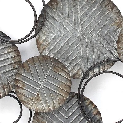 Galvanized Plates Wall Decor - Stratton Home Decor 4 Galvanized Plates Wall Decor - Stratton Home Decor - Image 2
