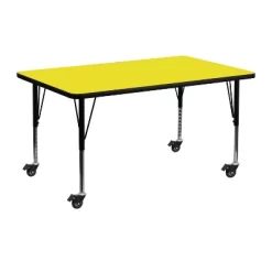 Emma And Oliver Mobile 24x48 Rectangle HP Laminate Preschool Activity Table -Northlight Store GUEST 32ec8ab7 c590 45c6 bc60 d43fe39b5e86