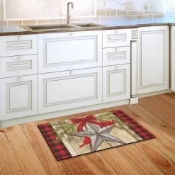 Briarwood Lane Festive Barnstar Winter Doormat Primitive Cardinal -Northlight Store GUEST 331450bf 25d1 40f4 be5a 10910f2debf1