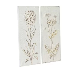 Metal Floral Relief Wall Decor With Gold Detailing Set Of 2 White - Olivia & May -Northlight Store GUEST 3360dfcb cc95 4ed9 98f2 84f5b45c54c1