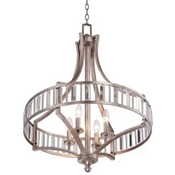 Vienna Full Spectrum Soft Silver Chandelier 24" Wide Crystal Glass 4-Light Fixture For Dining Room House Kitchen Bedroom 13 Vienna Full Spectrum Soft Silver Chandelier 24" Wide Crystal Glass 4-Light Fixture For Dining Room House Kitchen Bedroom -Northlight Store GUEST 33a6de90 f0e1 4bb8 80d4 2c34792f5801
