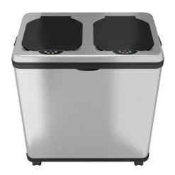 Halo Quality 16gal Stainless Steel Automatic Sensor Trash Can And Recycle Bin
