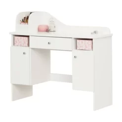 Vito Makeup Desk With Drawer Pure White/Pink - South Shore -Northlight Store GUEST 348c79f5 5d2b 4eb5 9fa7 96fc7f1e0b07