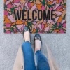 Shiraleah "Welcome" Floral Doormat -Northlight Store GUEST 351adb1e 8146 411e bb8b 4bab46d6fff5